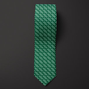 Green DNA Double Helix Pattern  Neck Tie