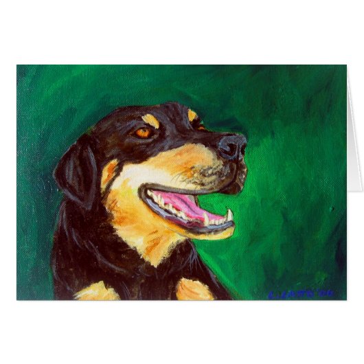 Green Dog Card (Front Horizontal)