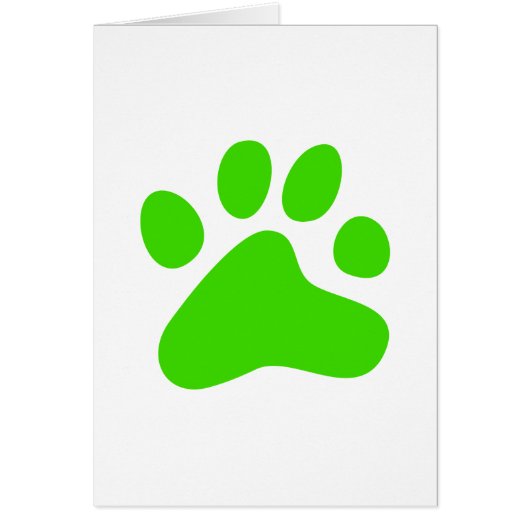 Green Dog Paw Cards (Front)