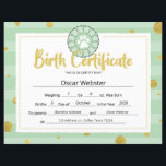 Green Dog Paw Clip Art Puppy Birth Certificate<br><div class="desc">No matter the size of the milestone, celebrate it as if it’s the biggest ever. Our Green Dog Paw Clip Art Puppy Birth Certificate was crafted with these sentiments. Animals are more than man’s best friend; they are family. This product is perfect for pet lovers everywhere. Our Green Dog Paw...</div>