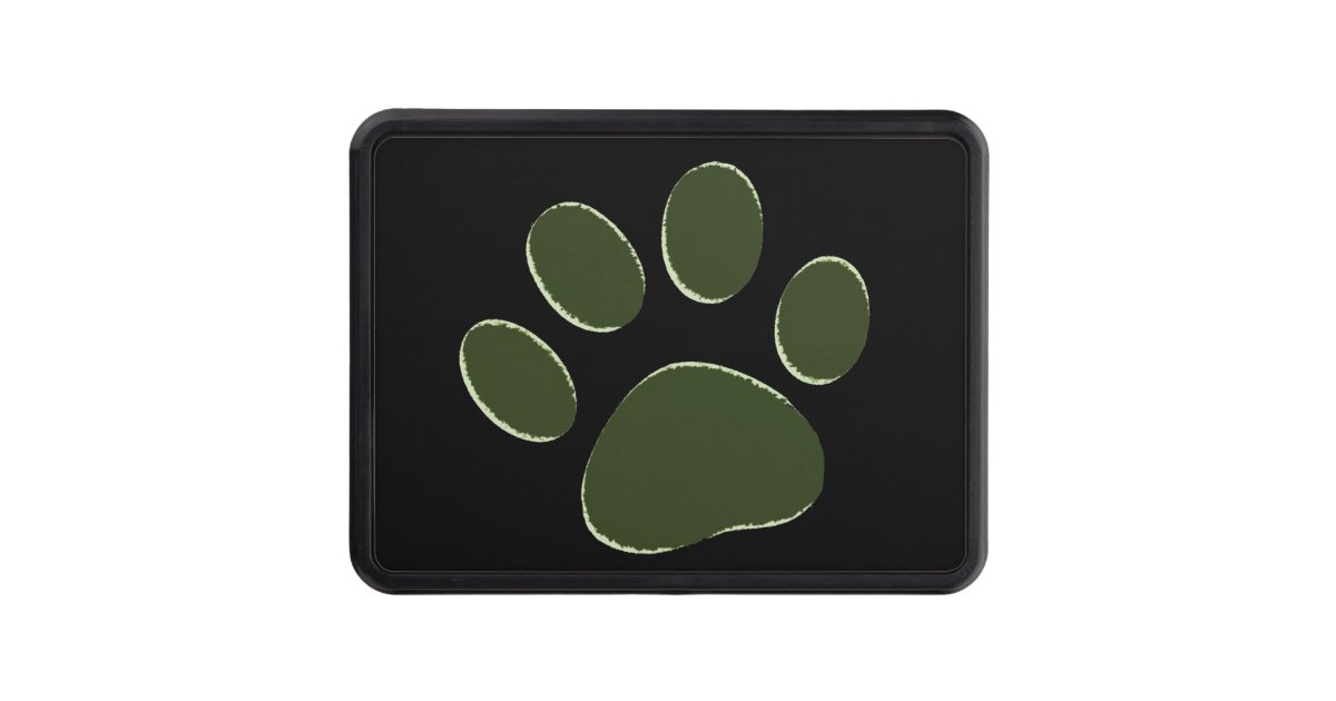 green dog paw hitch cover Zazzle