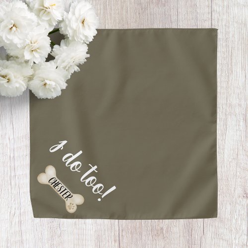 Green Dog Wedding Bandanas