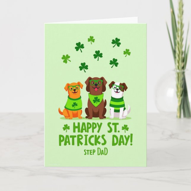 Green Dogs St Patricks Day Card (Front)