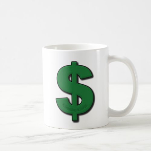 Green Dollar Sign Coffee Mug