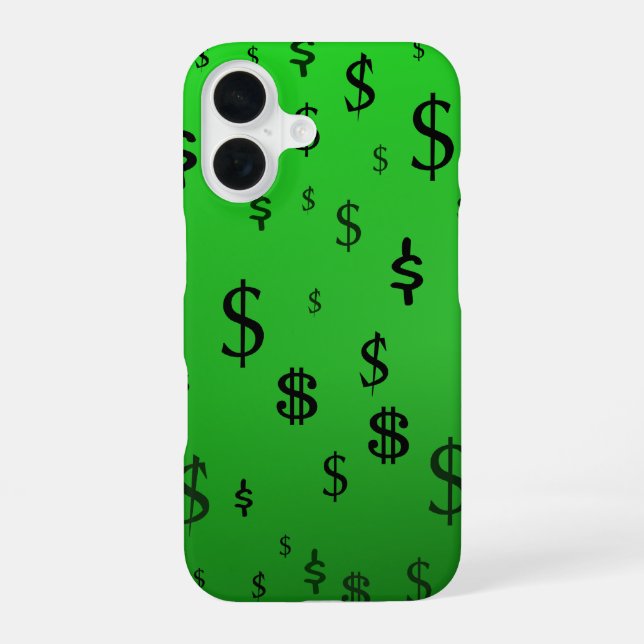 Green Dollar Sign Iphone Case (Back)