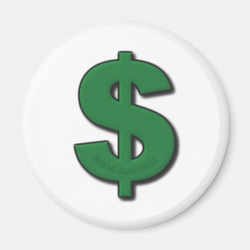 Green Dollar Sign Magnet Green Dollar Sign Magnet