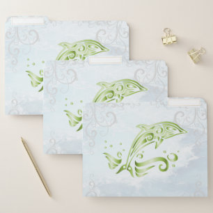 Green Dolphin File Folders