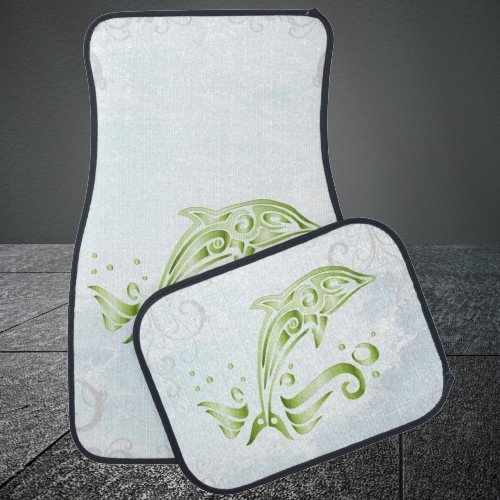 Green Dolphin Personalized Car Mats