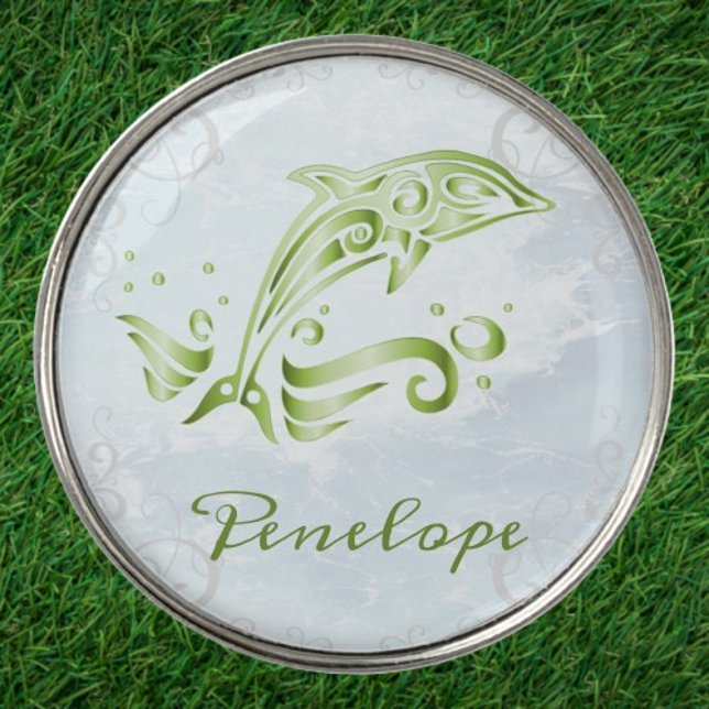 Green Dolphin Personalized Golf Ball Marker (Green Dolphin Personalized Golf Ball Marker)