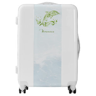 Green Dolphin Personalized Luggage