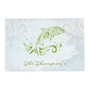 Green Dolphin Personalized Placemat