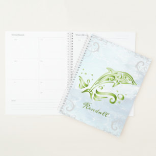 Green Dolphin Personalized Planner