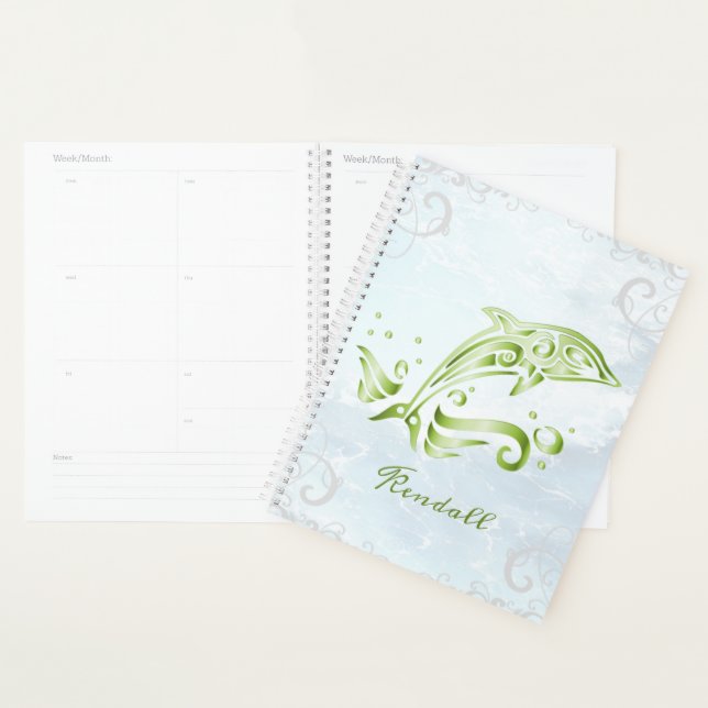 Green Dolphin Personalized Planner (Display)