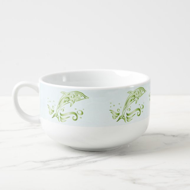 Green Dolphin Soup Mug (Right)