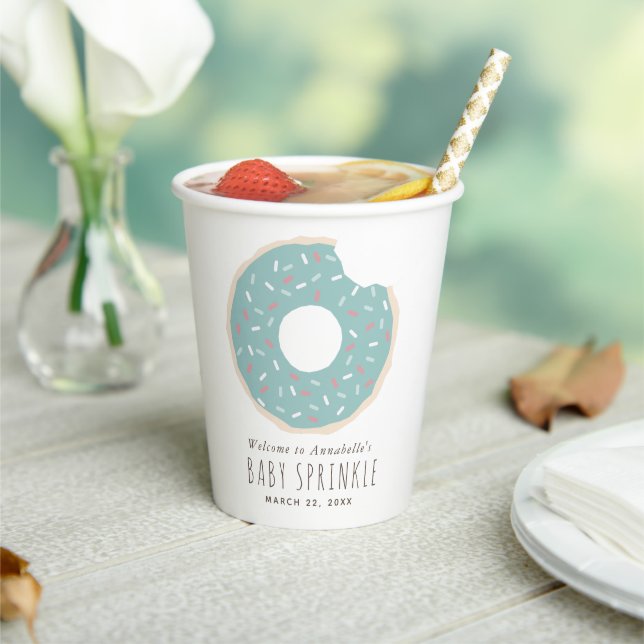 Green Donut Baby Sprinkle Paper Cups (Insitu)