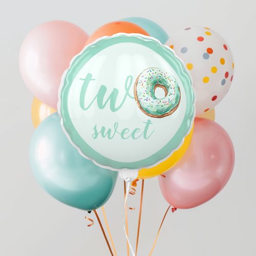  Green Donut Birthday Balloon