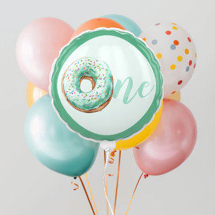 Green Donut Birthday Balloon