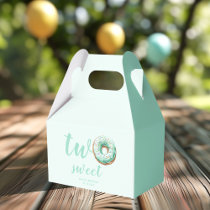 Green Donut Birthday Favor Boxes