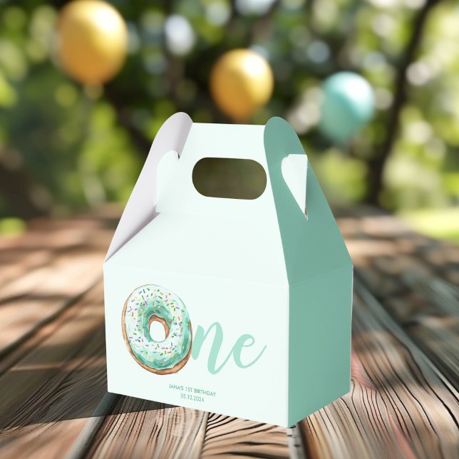  Green Donut Birthday Favor Boxes (Creator Uploaded)