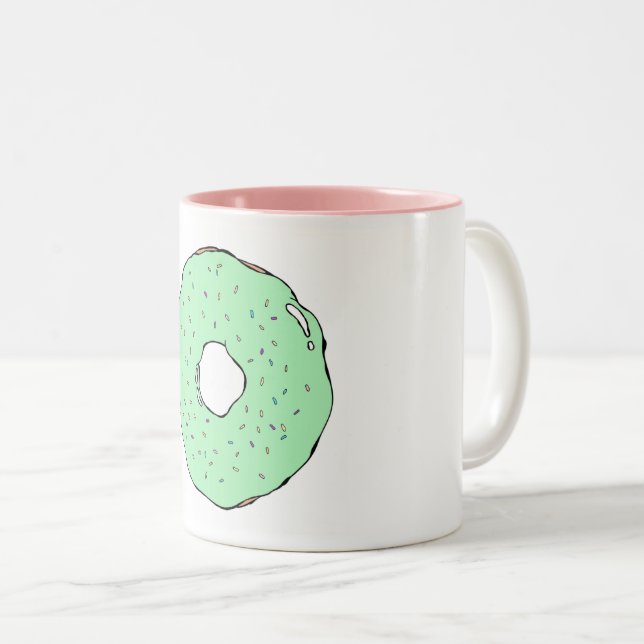 Green Donut Mug (Front Right)