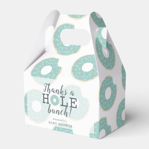 Green Donut Thank You Baby Shower Gift Favor Box