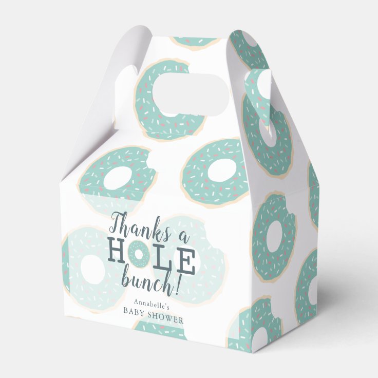 Green Donut Thank You Baby Shower Gift Favor Box Zazzle Green Donut Thank You Baby Shower Gift Favor Box Zazzle