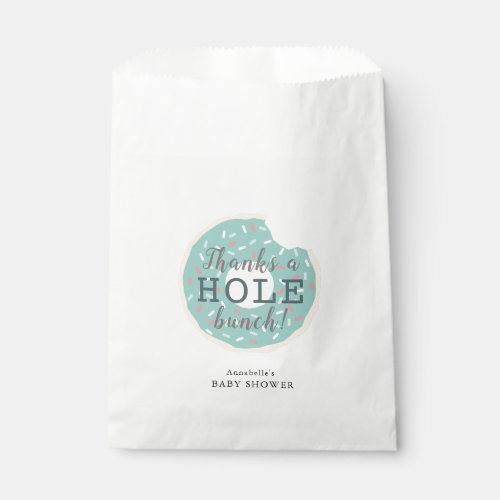 Green Donut Thanks a Hole Bunch Baby Shower Favor Bag