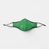 Green Doodle Squiggle Premium Face Mask (Front)