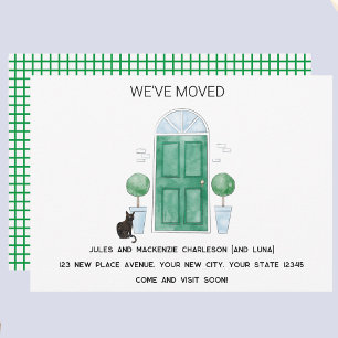 Green Door Cat We Have Moved New Home Announcement