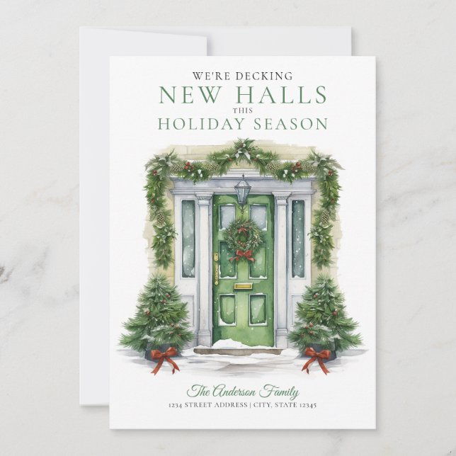 Green Door Decking New Halls Photo Holiday Card (Front)
