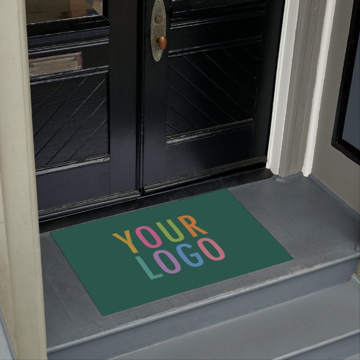 Green Door Mat Custom Logo Floor Mat Personalized