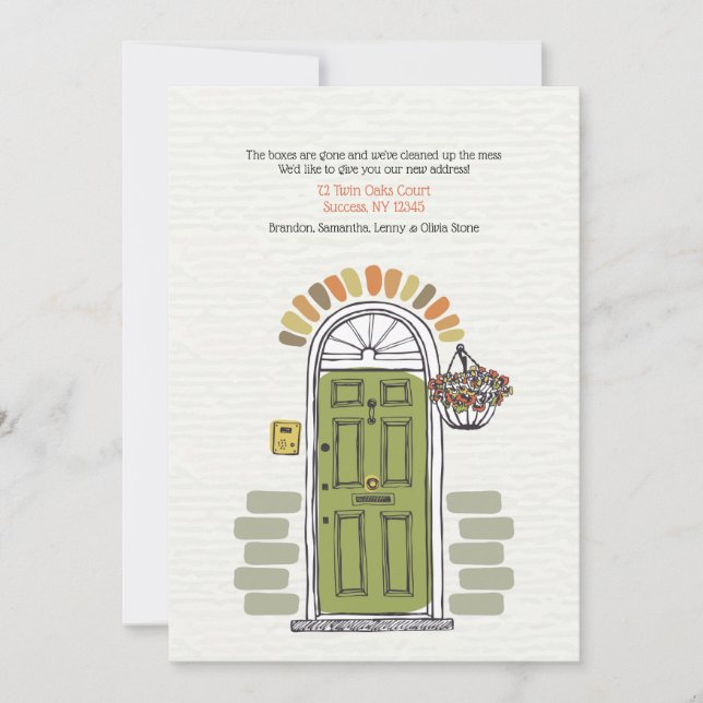 Green Door Moving Announcement (Front)