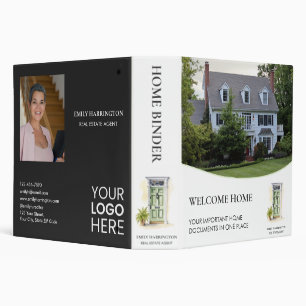 Green Door Watercolor Home Real Estate Agent 3 Ring Binder