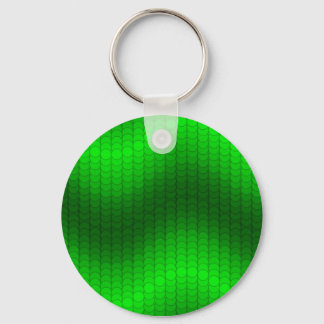 Green dot wave keychain