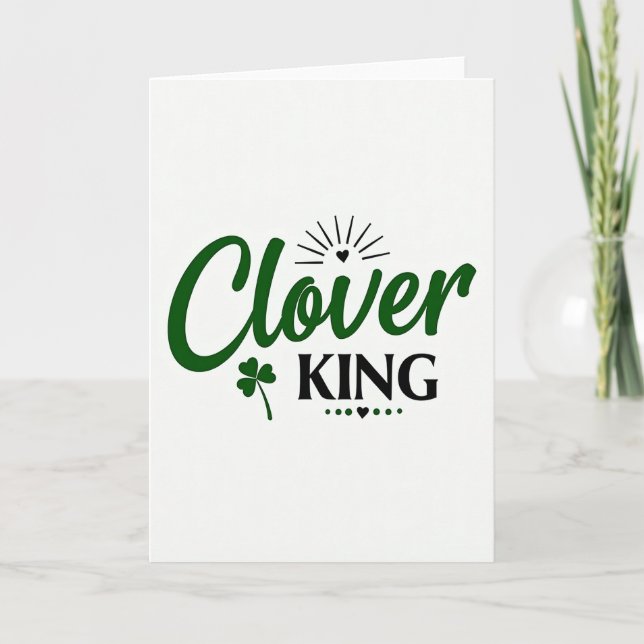 Green Dots Clover King Card (Front)