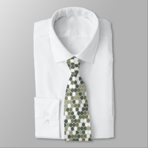 Green dots  neck tie
