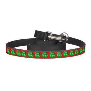Green Dots on Red Pet Leash