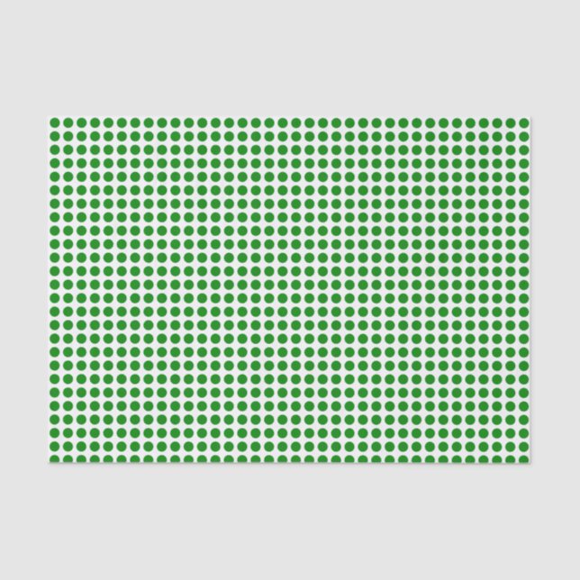 Green Dots on White Tissue Paper (Front)