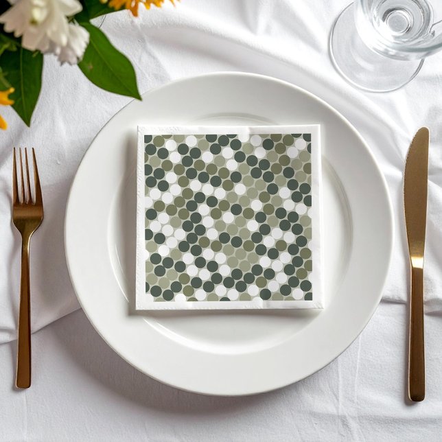 Green dots retro napkins (Creator Uploaded)