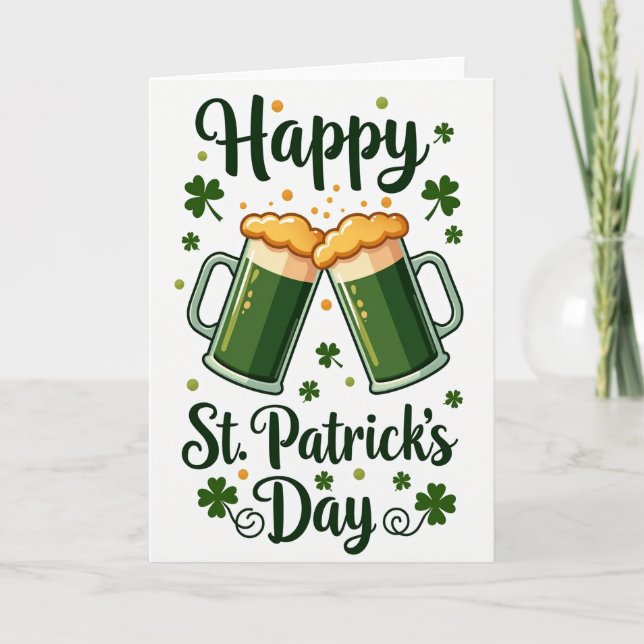 Green Dots St Patricks Day Card (Front)