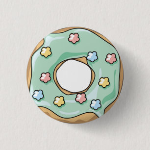 Green Doughnut Button