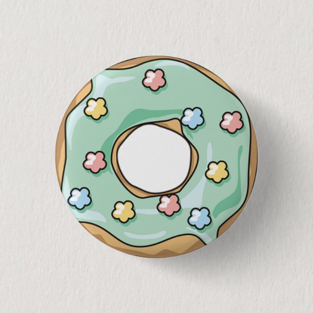 Green Doughnut Button (Front)