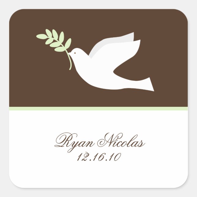 Green Dove Stickers (Front)