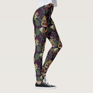 Green Dragon And Florals