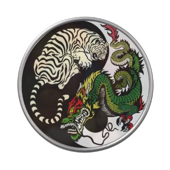 Green Dragon And White Tiger Yin Yang Symbol Jelly Belly Candy Tin by insimalife at Zazzle