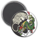 Green Dragon And White Tiger Yin Yang Symbol Magnet at Zazzle