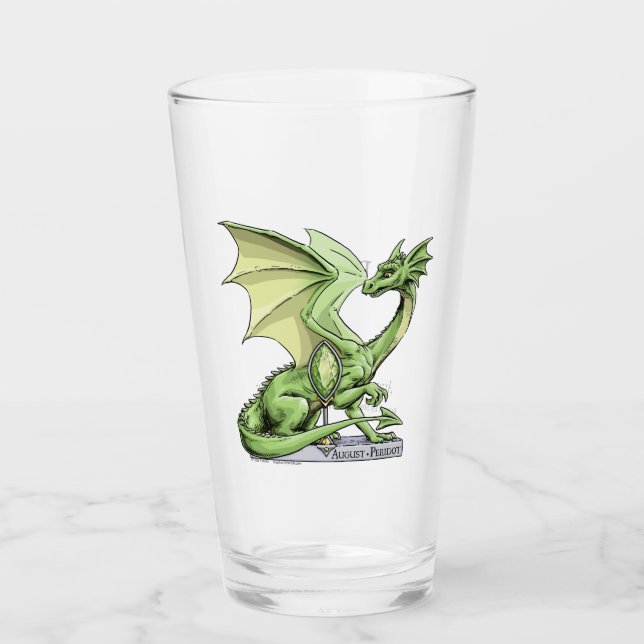 Green Dragon: August’s Birthstone Peridot  Glass (Front)