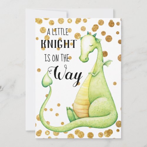 *~* Green Dragon Baby Boy Baby Shower Invitation