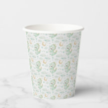 Green Dragon Baby Pastel Watercolor Pattern
