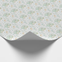 Green Dragon Baby Pastel Watercolor Pattern 